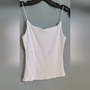 NWOT-White Corded Strap Tank top